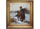 Signed 19th C. Oil On Canvas, Landscape With Figures (CTF20)