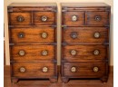 Pair Of Vintage Campaign Style Chests End Tables (CTF30)