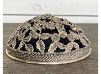 Sterling Repousse Hat Pin Cushion And Nail File (CTF10)