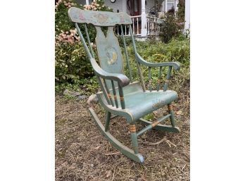 19th C. Green Painted Rocking Chair (CTF20)