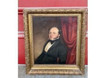 19th C. English Oil On Canvas, Portrait Of A Gentleman (CTF10)