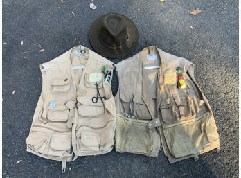 Vintage Orvis & Wilderness Pro Fishing Vests & Hat (CTF10)