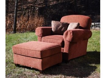 Crate & Barrel Club Chair And Ottoman (CTF30)