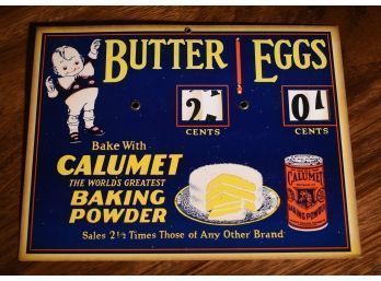 Vintage Calumet Butter And Eggs Price Card (CTF10)