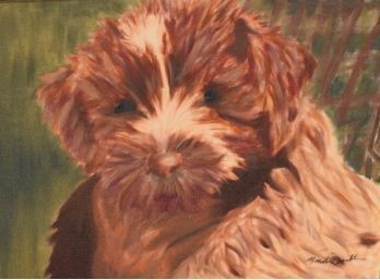 Meredith Donaldson Oil On Canvas, Dog (CTF10)