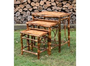 Vintage Bamboo Nesting Tables (CTF20)
