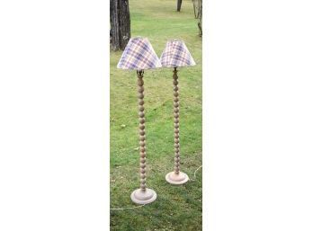 Contemporary Spool Turned Wood Floor Lamps (CTF30)