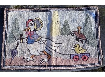 Vintage Hooked Rug, Duck (CTF10)