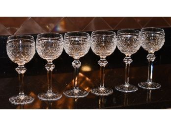 Six Waterford Castletown Crystal Red Wine Glasses (CTF20)