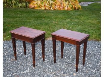 Two Vintage Inlaid Mahogany Stands (CTF20)