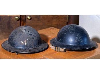 Two Antique Doughboy Soldier Helmets (CTF10)