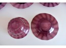 Set Of 8 Steuben Amethyst Berry Bowls And Plates (CTF20)