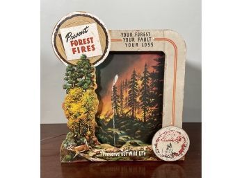 Vintage Econolite Prevent Forest Fires Advertising Light (CTF10)