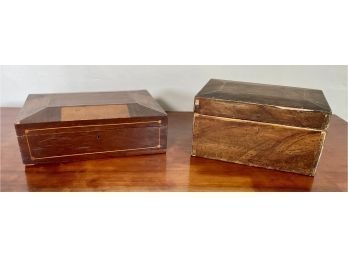 Two Antique Wood Boxes (CTF10)