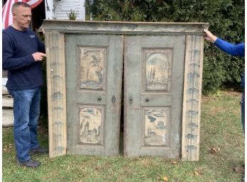 18th C. Painted Architectural  Doors (CTF30)