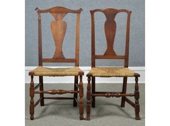 Two 18th C. NE Queen Anne Side Chairs (CTF20)