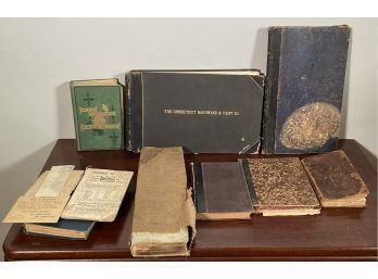 Antique Ledgers And Books, 9pcs. (CTF10)