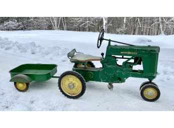Vintage John Deere Child Ride-on Tractor And Cart (CTF20)