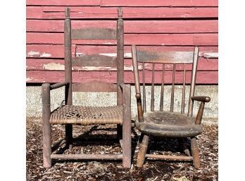 Two Antique Childs Chairs (CTF10)
