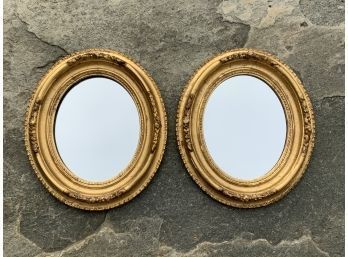 Pair Antique Gilt Wall Mirrors (CTF10)