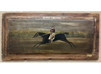 Painting On Wood Board, Steeple Chase (cTF10)
