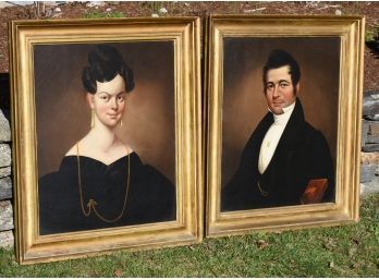 Pr 19th C. Oil On Canvas Portraits (CTF20)