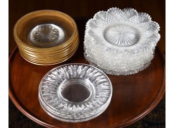 Three Sets Of Vintage Glass Plates (CTF20)