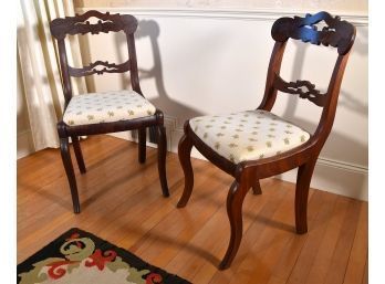 Pr. Antique Mahogany Side Chairs (CTF20)