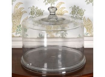 Large Vintage Blown Glass Cake Dome (CTF30)