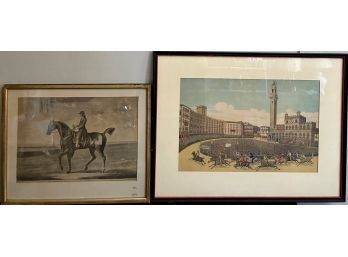 Two Antique Equestrian Prints (CTF10)
