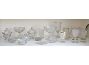 19th C. Flint Glass Collection, 30pcs. (CTF20)