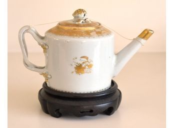 Antique Chinese Export Teapot On Stand (CTF20)