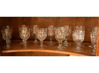 19th C. Pattern Glass Goblets, 22pcs. (CTF30)