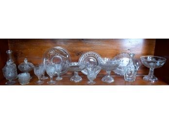 Pattern Glass Collection Including Commemorative Platters, 20pcs. (CTF30)