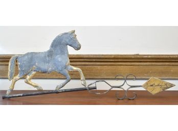 Vintage Gilt Zinc Horse Weathervane (CTF10)