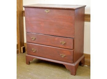 Antique Red Painted Blanket Chest (CTF20)