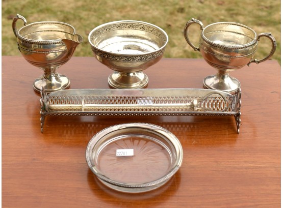 Vintage Weighted Sterling And Plated Tableware, 6pcs (CTF10)