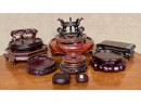 Contemporary And Vintage Chinese Hardwood Stands, 17pcs.  (CTF10)