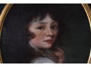 Antique Oil Portrait Of Young Girl (CTF10)