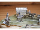 Vintage Giuseppe Vasari Sterling And Bronze Stagecoach Sculpture (CTF20)