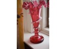 Pr. Antique Bohemian Art Glass Vases (CTF30)