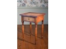 19th C. Tiger Maple Sheraton One Drawer Stand (CTF20)