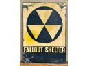 Vintage Metal Fallout Shelter Sign (CTF10)