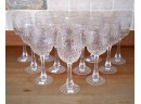 Set Of Fine Etched Crystal Wines, 12 Pcs (CTF20)