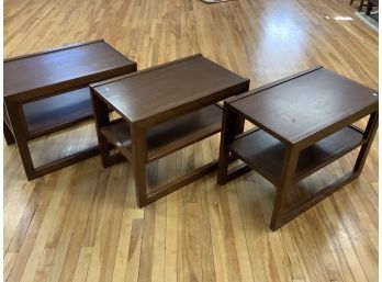 Three Vintage Mahogany End Tables (CTF20)