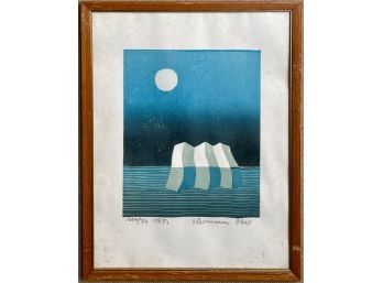 Hermann Ober Woodblock Print, Iceberg (CTF10)