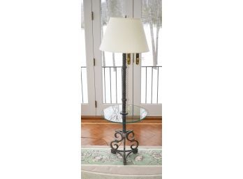 Contemporary Glass And Steel Floor Lamp (CTF20)
