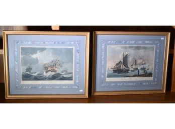 Two Antique Nautical Prints, R&D Havell/N. Pocock (CTF20)