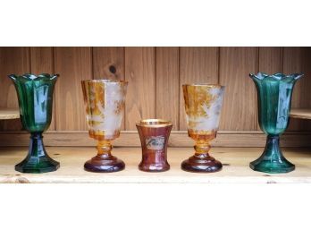 Good Antique Art Glass, 5pcs (CTF20)
