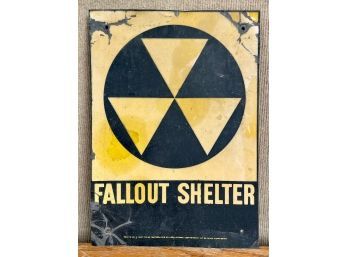 Vintage Metal Fallout Shelter Sign (CTF10)